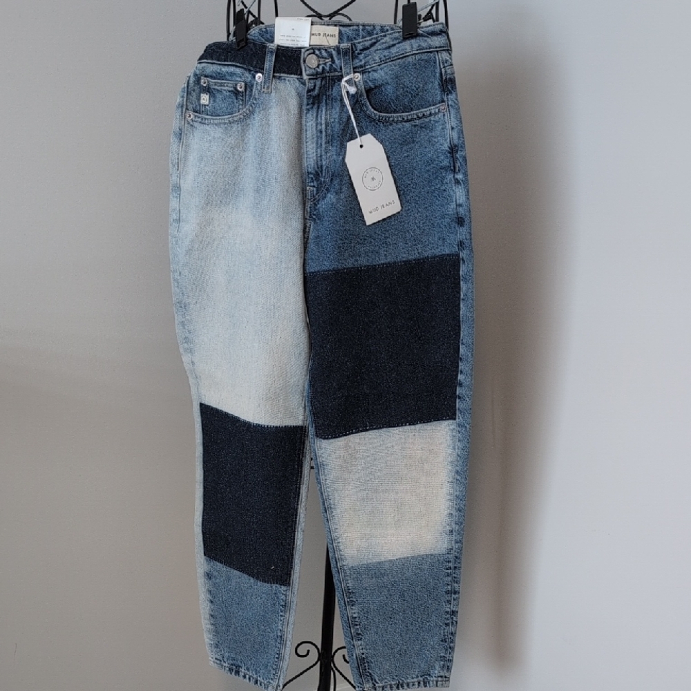 MUD Jeans Relaxed Patchwork Denim - Sustainable Organic Cotton - NWT
